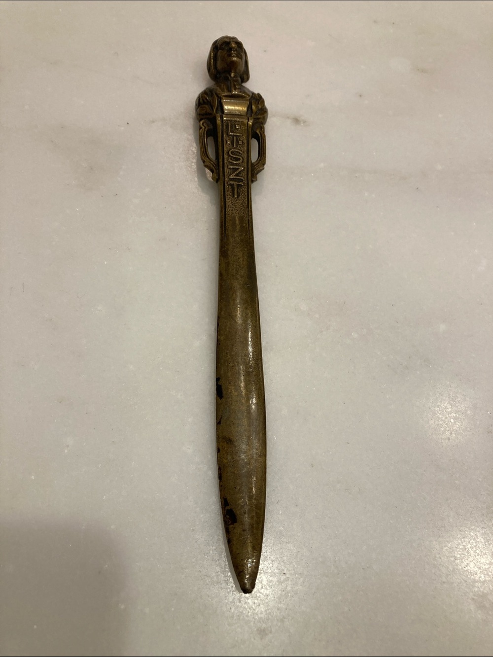 Fabulous 1920s letter opener Liszt/bronze